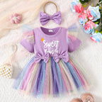 Vestido Infantil Princesinha Tule Colorido