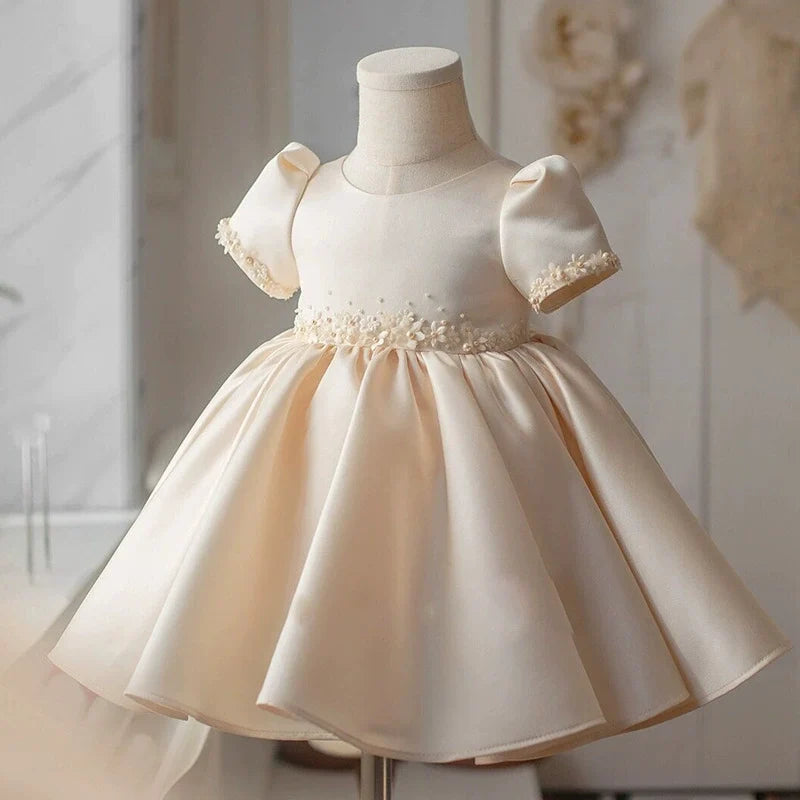 Vestido de Festa Infantil com Flores