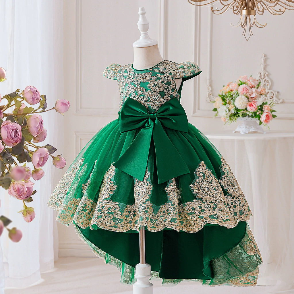 Vestido de Festa Infantil Renda e Laço