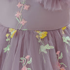 Vestido de Festa Tule Floral