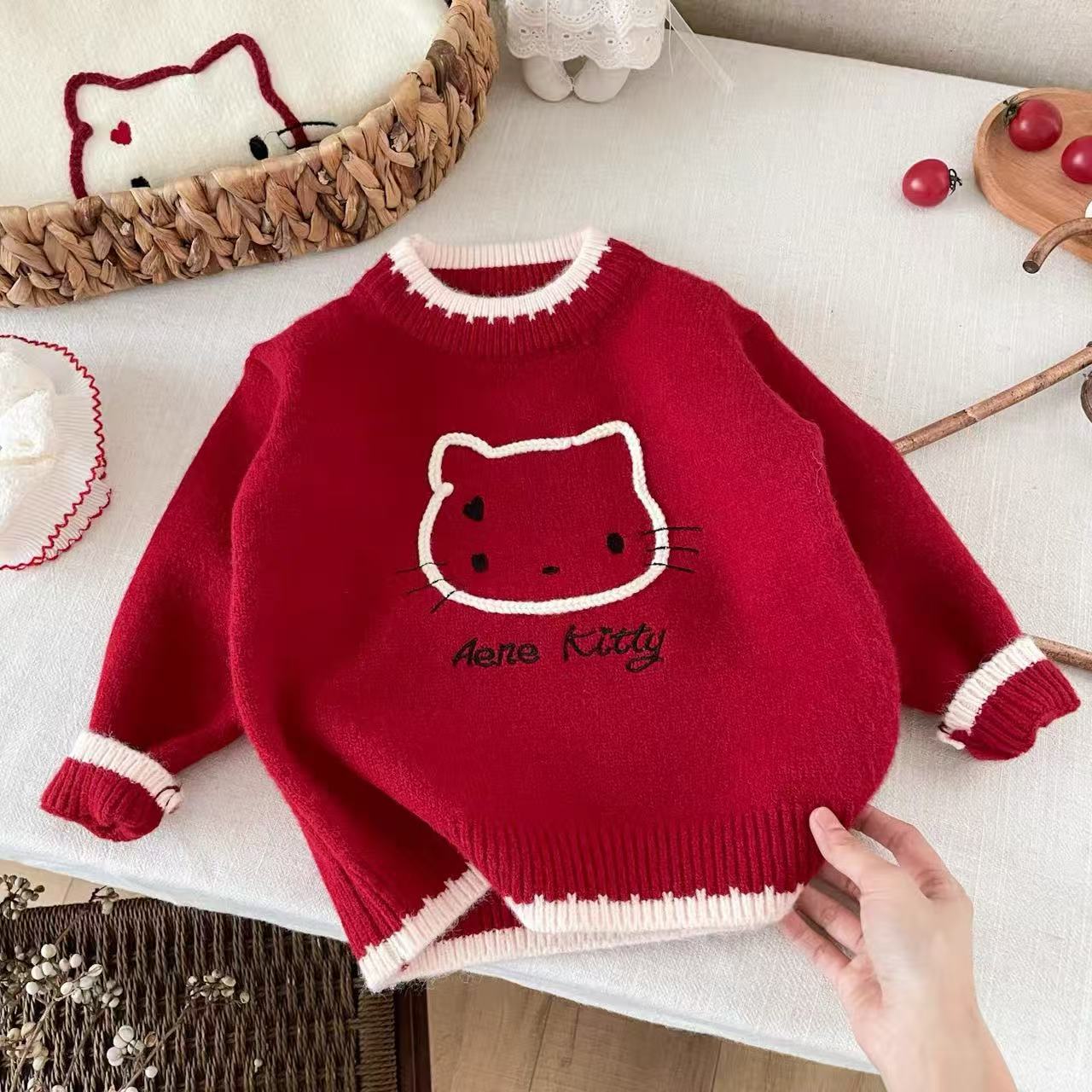 Blusa Infantil Tricô Hello Kity