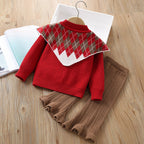 Conjunto Infantil Tricô Golinha Xadrez