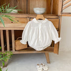 Body Infantil Feminino Branco Botões