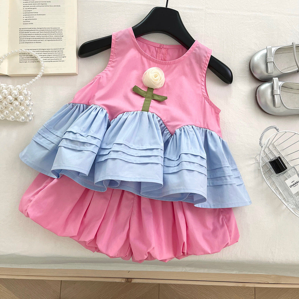 Conjunto Infantil Feminino Verão Florzinha