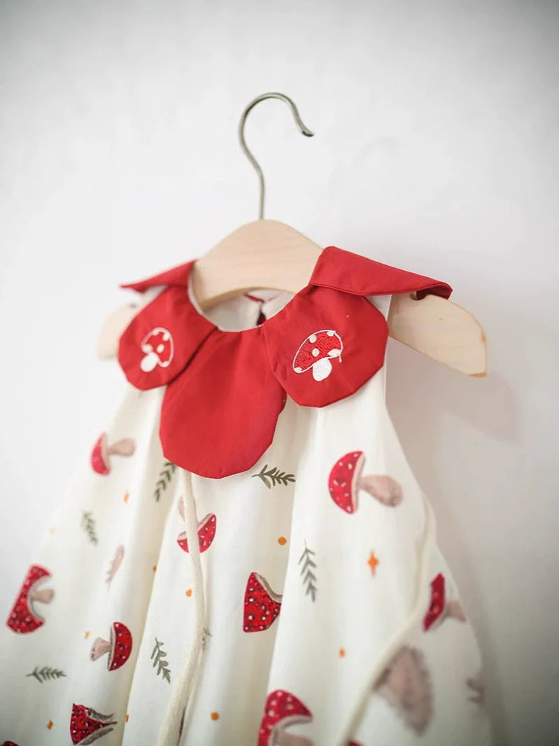 Vestido Infantil Verão Cogumelos