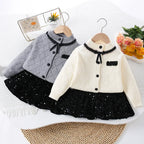 Conjunto Infantil Tricô e Brilhos