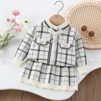 Conjunto Infantil Feminino Xadrez Lacinho