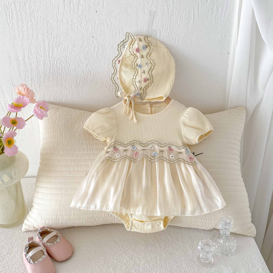 Body Infantil Feminino Florzinhas e Tule