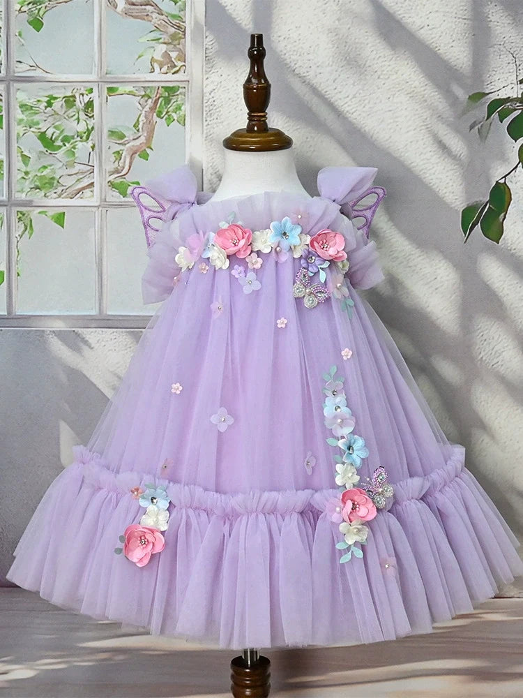 Vestido Infantil Flores Asinha