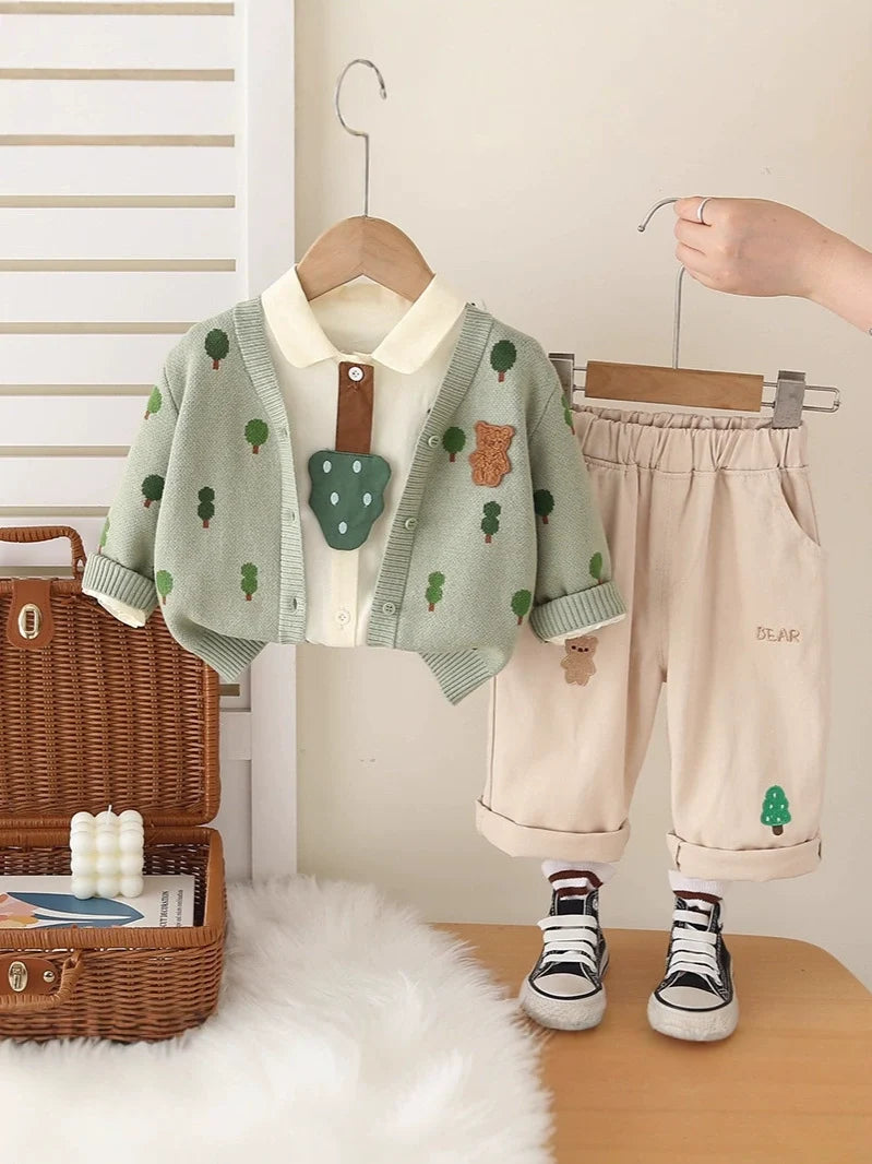 Conjunto Infantil Masculino 3 Peças Urso