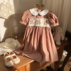 Vestido Infantil Marrom Ursinhos