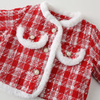Conjunto Infantil Feminino Botões e Pelinhos