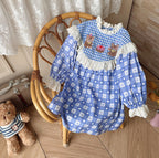 Vestido Infantil Corações Ursinhos