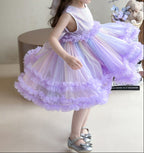 Vestido Infantil Tule Colors e Brilhos