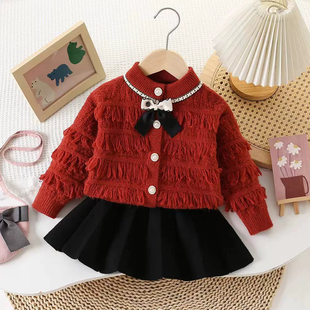 Conjunto Infantil Tricô com Lacinho