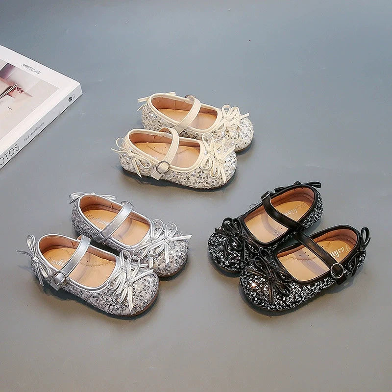 Sapato Infantil Brilhante Lacinhos