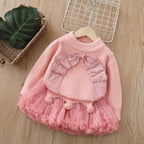 Conjunto Infantil Inverno Laço Brilhante