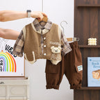 Conjunto Infantil 3 Peças Xadrez Ursinho