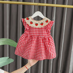 Vestido Infantil Xadrez Moranguinhos