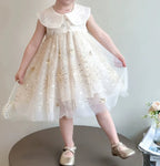 Vestido Infantil Gola Estrelinhas