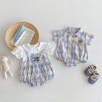 Body Infantil Xadrez Ursinho