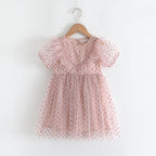 Vestido Infantil de Tule Poá