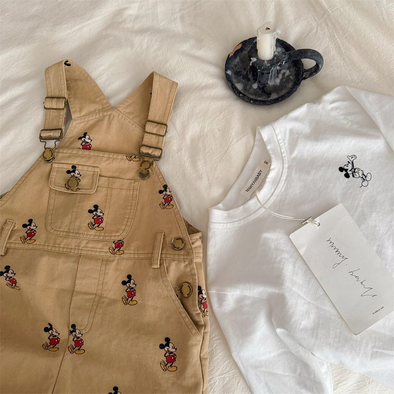 Conjunto Infantil Jardineira + Blusa MK Mouse