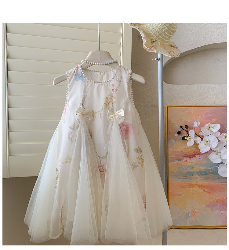Vestido Infantil Floral Lacinhos
