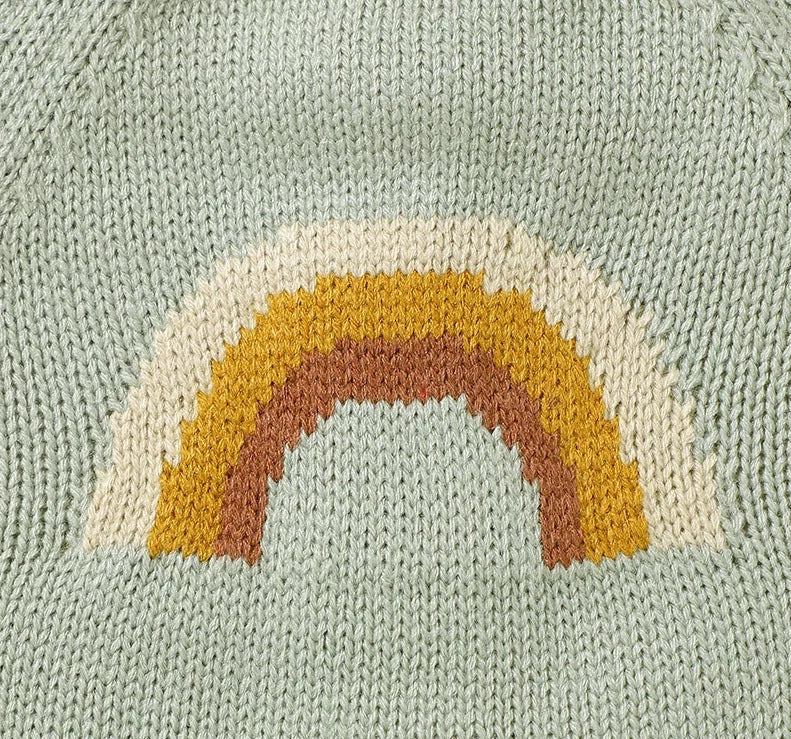 Macacão Infantil de Tricô Arco íris