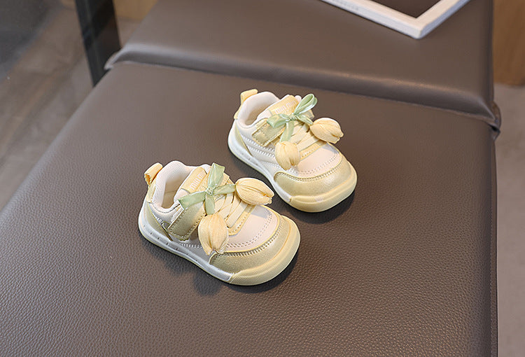 Tênis Infantil Feminino Velcro Tulipa