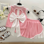 Conjunto Infantil Feminino Gola Lacinho