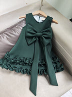 Vestido Infantil Barra Babados e Laço