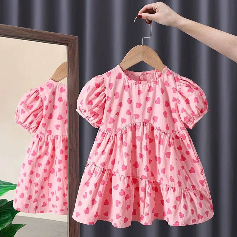 Vestido Infantil Corações