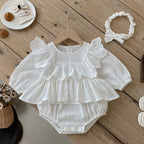 Body Infantil Branco Rendinha