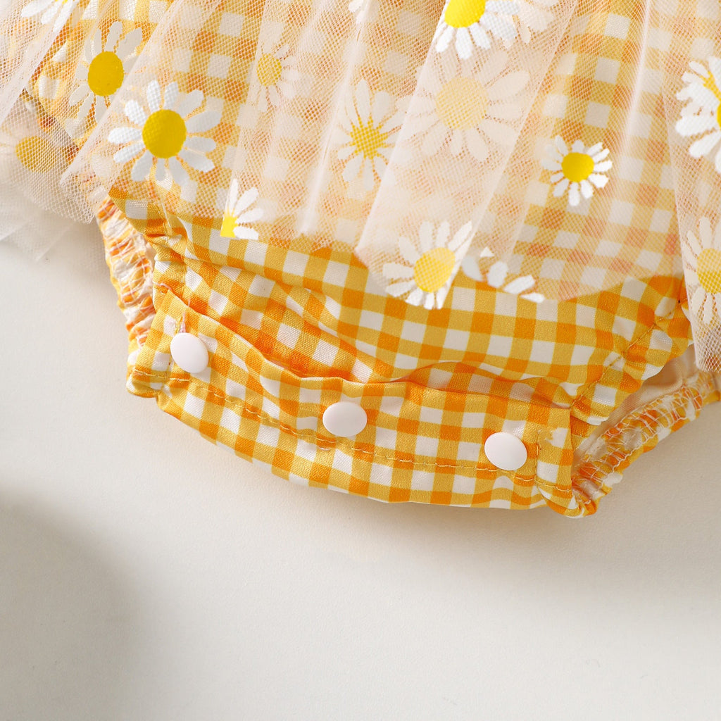Body Infantil Verão Margaridas