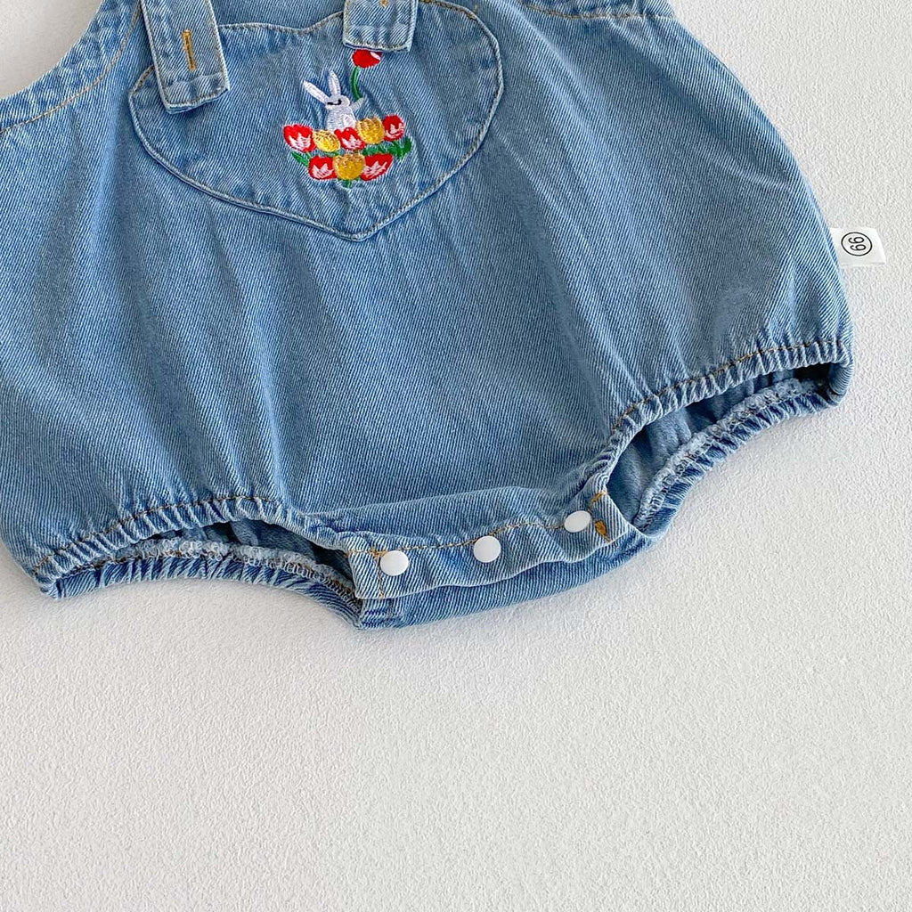 Jardineira Infantil Jeans + Chapéu