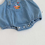 Jardineira Infantil Jeans + Chapéu