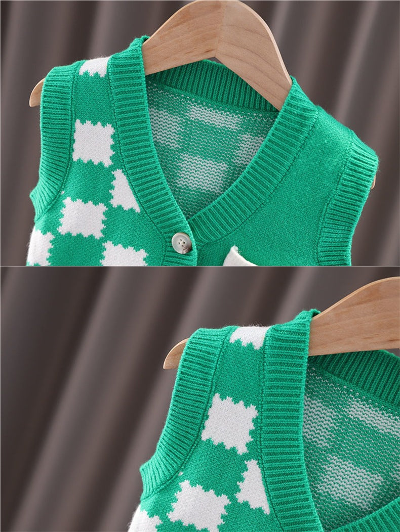 Conjunto Infanbtil 3 Peças Colete e Jeans