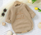 Body Infantil de Tricô Hello
