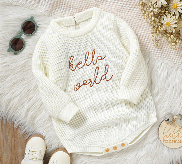 Body Infantil de Tricô Hello