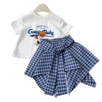 Conjunto Infantil Feminino Ursinho e Xadrez