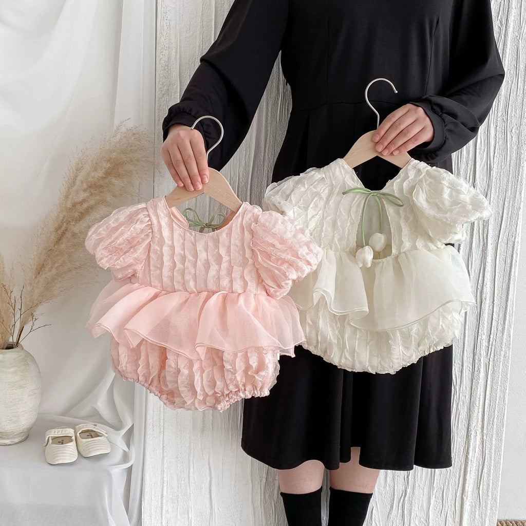 Body Infantil Feminino Bufante Florzinha