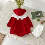 Body Infantil de Tricô Vermelho