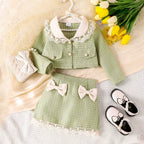 Conjunto Infantil Feminino Pérolas Lacinho