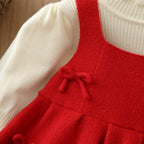 Vestido Infantil Inverno com Laços