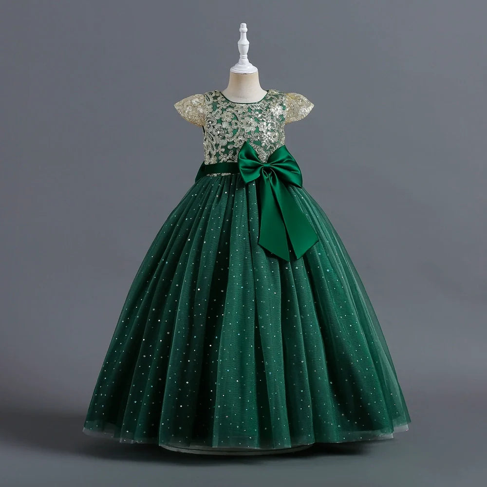 Vestido de Festa Longo Renda Brilhantes