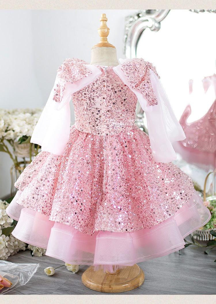 Vestido Infantil de Festa Pedras Brilhantes