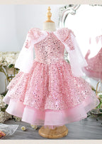 Vestido Infantil de Festa Pedras Brilhantes
