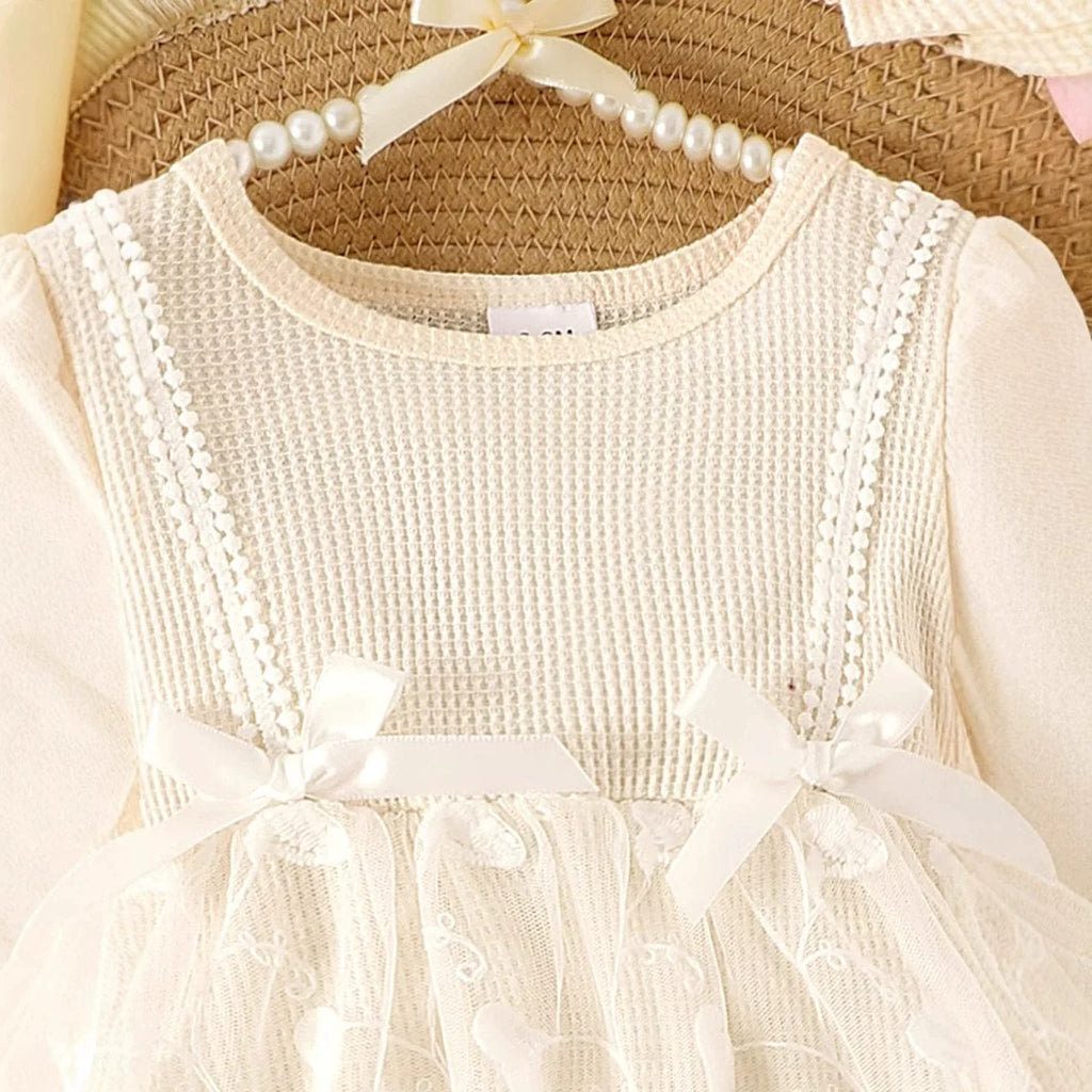 Body Infantil Feminino Floral Lacinho + Meinha