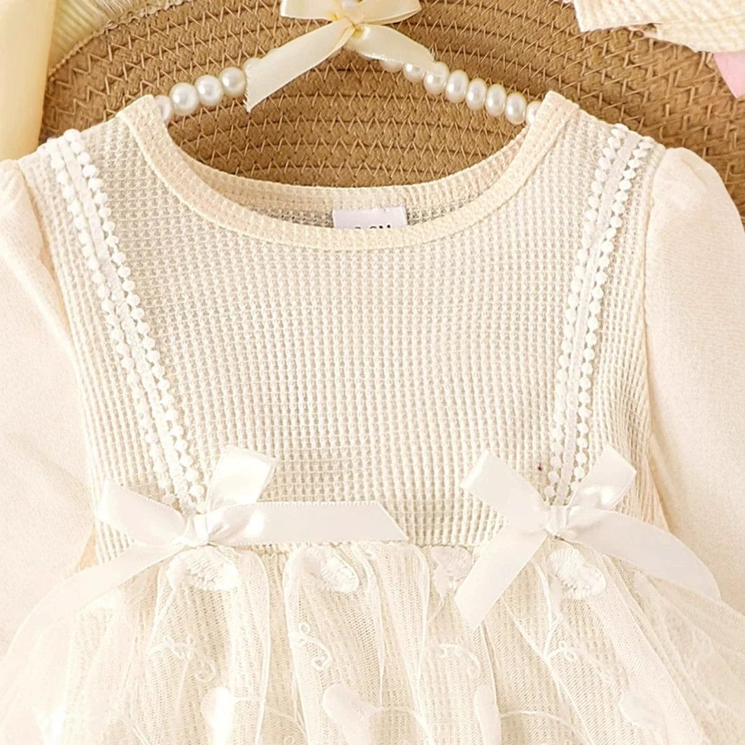 Body Infantil Feminino Floral Lacinho + Meinha